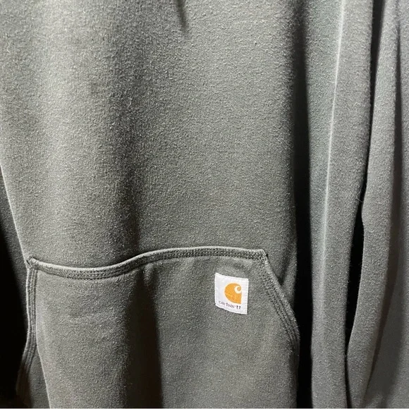 Carhartt Charcoal Grey Rain Defender Sweatshirt Hoodie 2XL - Picture 5 of 8